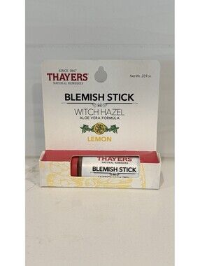 Thayers Blemish Stick Witch Hazel-  Aloe Vera Formula (Lemon) .23 fl oz - NEW